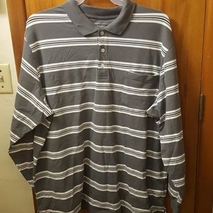 NWOT Grey and White Stripped Shirt